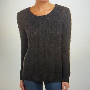 BB Dakota Cable Knit sweater New Black